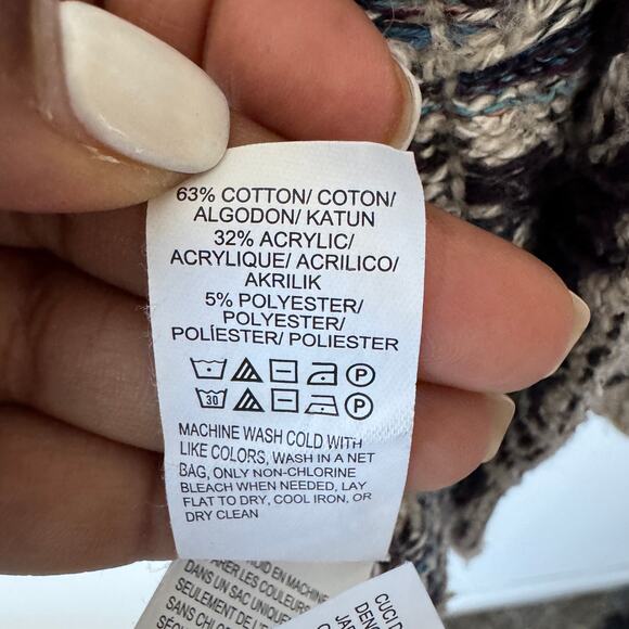 Lucky Brand Cardigan Women XS Multicolor Aztec Western Casual Open Front Sweater - Picture 4 of 9